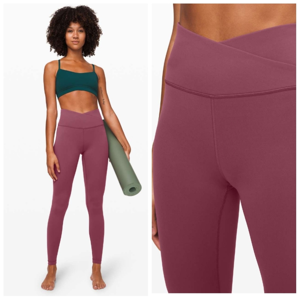 Lululemon Always On High Rise 28" Everlux "Plumful" Women's 10 Rare Athleisure
